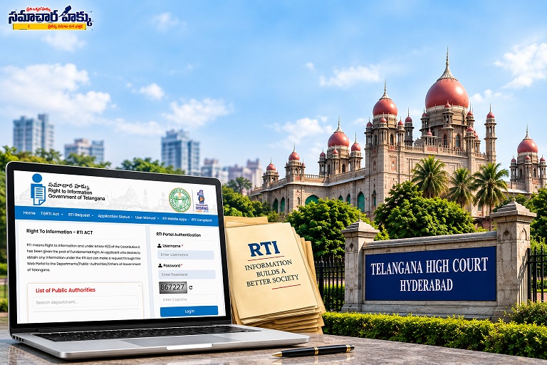 తెలంగాణ RTI ఆన్‌లైన్ పోర్టల్‌పై హైకోర్టులో ప్రజా ప్రయోజన వ్యాజ్యం